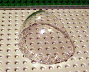 Windscreen 8 x 4 2/3 x 3 2/3 Quarter Sphere [Outer] with Hinge Holes in Trans-Clear