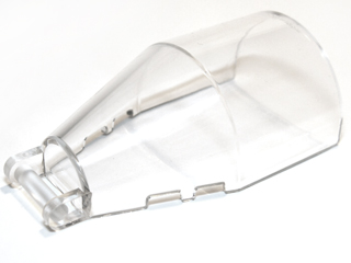 Windscreen 7 x 4 x 2 Round with Handle in Trans-Clear