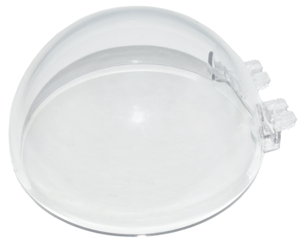 Windscreen 8 x 8 x 3 Dome with Dual 2 Fingers - 7 Teeth in Trans-Clear