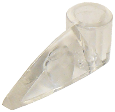 Technic Tooth 1 x 3 with Axle Hole [Hollow Underside] in Trans-Clear