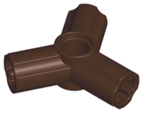 Technic Axle and Pin Connector Angled Triple [120° Offset] in Dark Brown