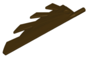 Creature Body Part, Wing 9L with Stylized Feathers in Dark Brown