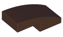 Brick Curved 2 x 1 No Studs [1/2 Bow] in Dark Brown