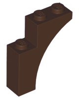 Brick Arch 1 x 3 x 3 [Gothic] in Dark Brown