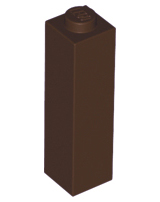 Brick 1 x 1 x 3 in Dark Brown