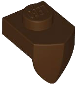 Plate Special 1 x 1 with Vertical Tooth in Dark Brown