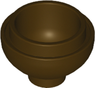 Brick Round 2 x 2 Dome Bottom [Open Stud] in Dark Brown