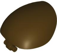 Large Figure Shoulder Cover, Armor, Round, Smooth with Bar in Dark Brown