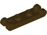 Plate Special 1 x 2 with Handles on Ends in Dark Brown