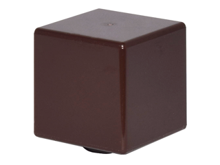 Minifig Head Special, Cube [Plain] in Dark Brown