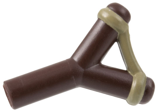Weapon Slingshot with Dark Tan Band Print in Dark Brown