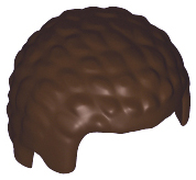 Hair Coiled Texture [Plain] in Dark Brown