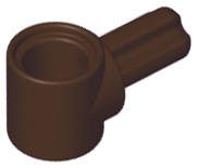 Technic Pin Connector Hub with 1 Axle in Dark Brown