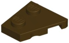 Wedge Plate 2 x 2 Left in Dark Brown