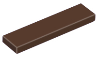Tile 1 x 4 with Groove in Dark Brown