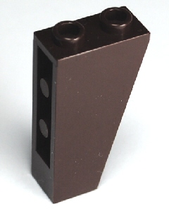 Brick Sloped Inverted 75° 2 x 1 x 3 in Dark Brown
