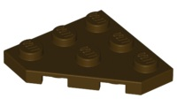 Wedge Plate 3 x 3 Cut Corner in Dark Brown