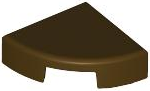 Tile Round 1 x 1 Quarter in Dark Brown