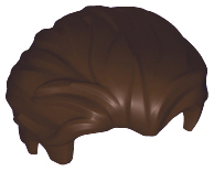 Hair Swept Back with Slight Widow's Peak and Short Side Burns [Plain] in Dark Brown