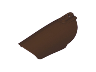 Large Figure Limb Cover, Armor with Ball Joint Socket and 2 Holes [Plain] in Dark Brown