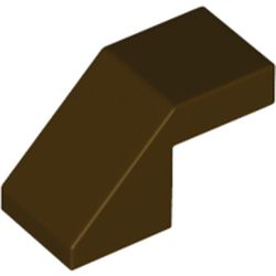 Brick Sloped 45° 2 x 1 with 2/3 Inverted Cutout and no stud in Dark Brown