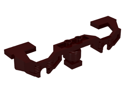 Train Motor Decorative Side 10 x 2 x 2 with Open Hub Points (for RC Train Motor) [Stepped Edges] in Dark Brown
