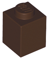 Brick 1 x 1 in Dark Brown