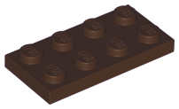 Plate 2 x 4 in Dark Brown