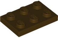 Plate 2 x 3 in Dark Brown