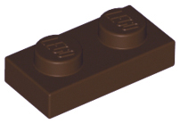 Plate 1 x 2 in Dark Brown