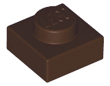 Plate 1 x 1 in Dark Brown