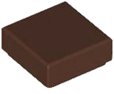 Tile 1 x 1 with Groove in Dark Brown