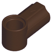 Technic Axle and Pin Connector Angled #1 in Dark Brown