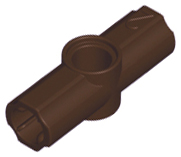 Technic Axle and Pin Connector Angled #2 - 180° in Dark Brown