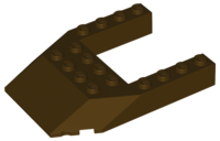 Brick Wedged, Sloped 6 x 8 Cutout in Dark Brown