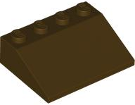 Brick Sloped 33° 3 x 4 in Dark Brown