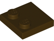 Plate Special 2 x 2 with Only 2 studs in Dark Brown