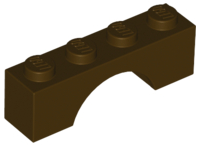 Brick Arch 1 x 4 in Dark Brown