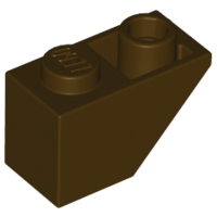 Brick Sloped Inverted 45° 2 x 1 in Dark Brown