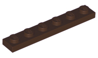 Plate 1 x 6 in Dark Brown