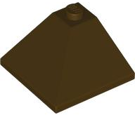 Brick Sloped 33° 3 x 3 Double Convex in Dark Brown