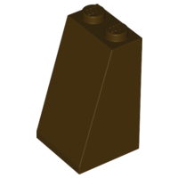 Brick Sloped 75° 2 x 2 x 3 [Solid Studs] in Dark Brown