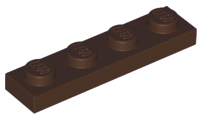 Plate 1 x 4 in Dark Brown