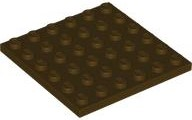 Plate 6 x 6 in Dark Brown
