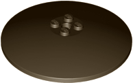 Dish 8 x 8 Inverted [Radar], Solid Studs, Rounded Anti-stud Underside in Dark Brown