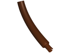 Animal Body Part / Plant, Tail / Neck / Branch / Trunk, Middle Section with Pin, Round Pin Hole in Dark Brown