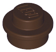 Plate Round 1 x 1 with Solid Stud in Dark Brown