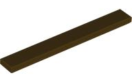 Tile 1 x 8 with Groove in Dark Brown