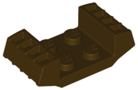 Plate Special 2 x 2 with Grills in Dark Brown
