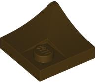 Plate Special 2 x 2 with Double Inverted Curve, 1 Stud in Dark Brown